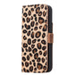 iPhone 13 Pro (6.1") Leather MagSafe Stand Wallet Case RFID Protection  - furry Leopard