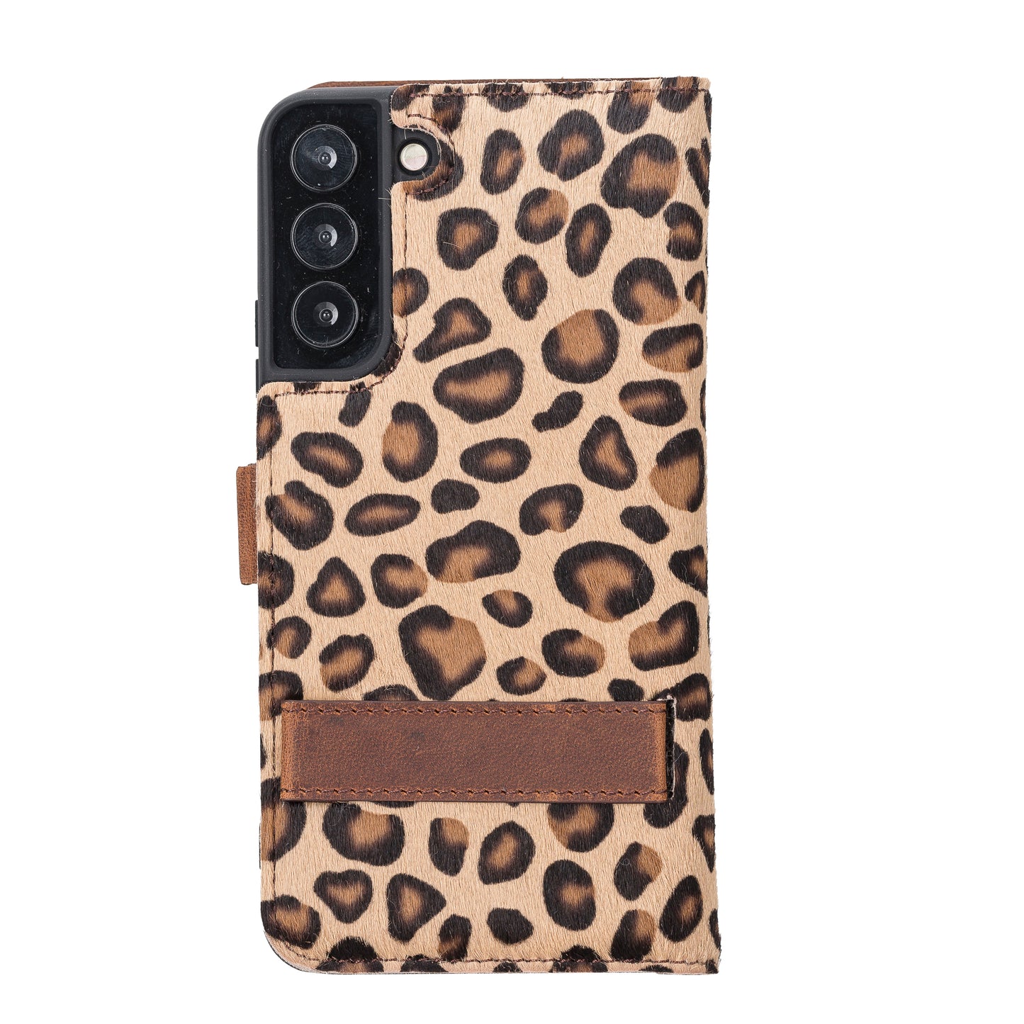 Samsung Galaxy S22 Plus (6.6") Leather Wallet Case - Furry Leopard