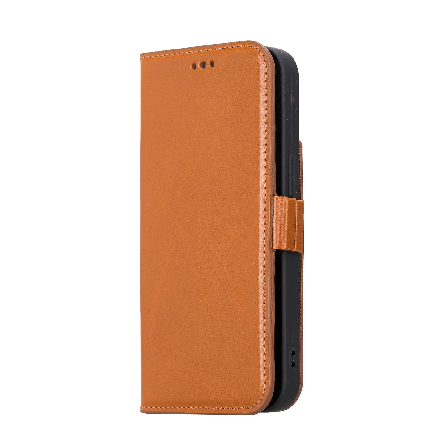 iPhone 13 Pro (6.1") Leather MagSafe Stand Wallet Case RFID Protection  - Brown