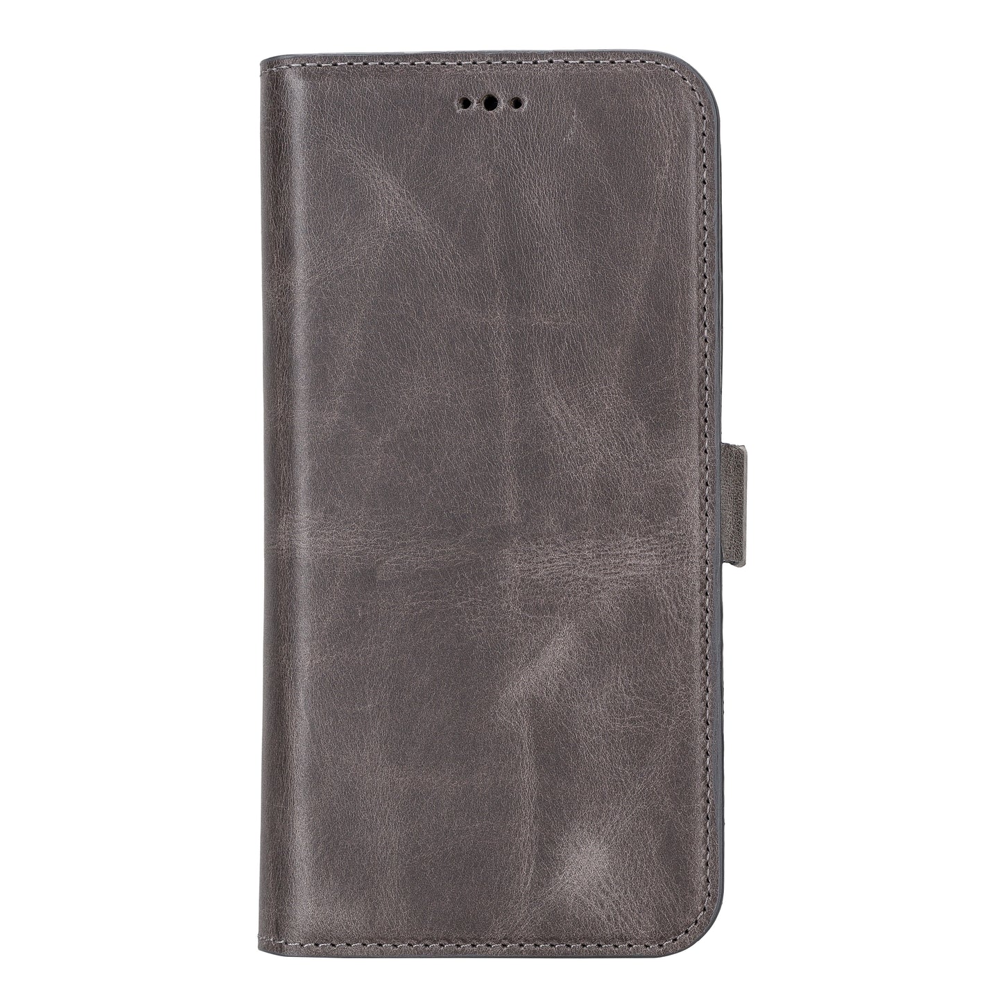 iPhone 14 Pro Max (6.7") Leather MagSafe RFID Stand Wallet Case - Rustic Black