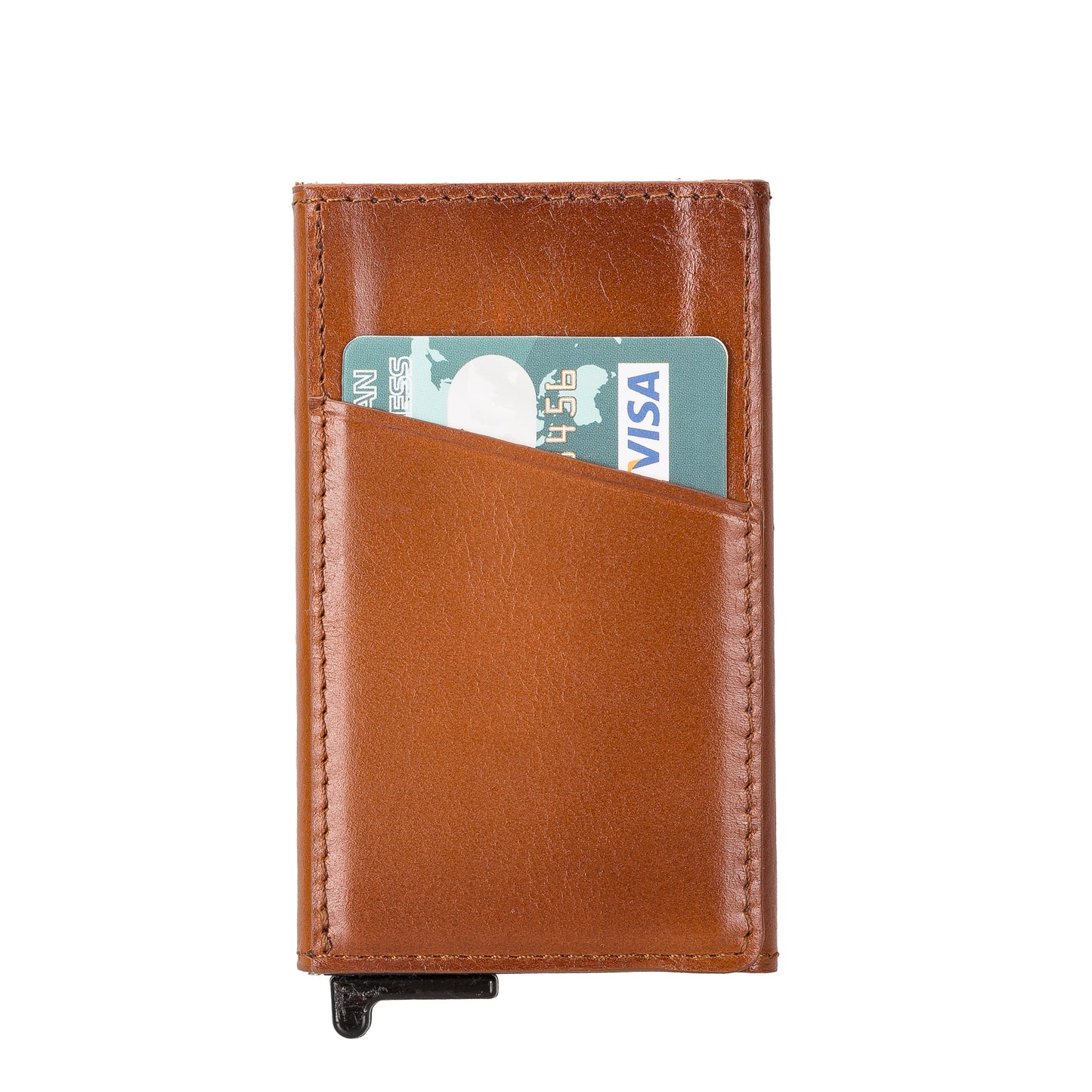 Torres Leather Mechanic Card Holder - Rustic Brown
