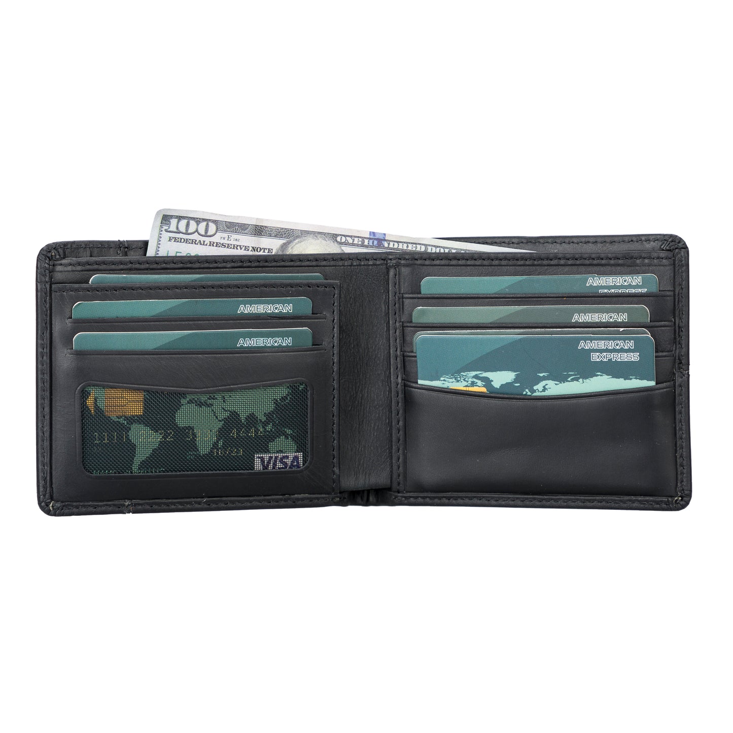 Vader Leather Men Wallet - Rustic Black