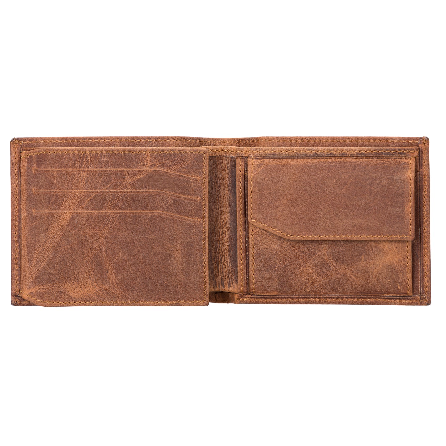 Toros Leather Men Wallet - Teak Brown